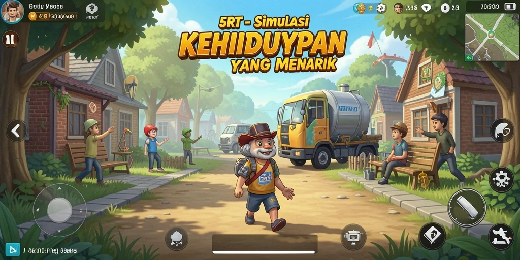 Tampilan gameplay 5RT menunjukkan interaksi karakter yang dinamis.