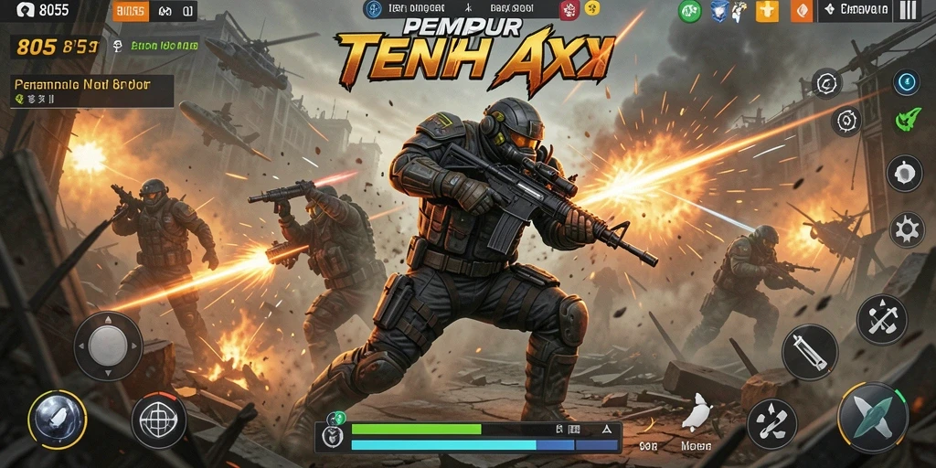 Tampilan gameplay TPS yang seru dan mendebarkan.