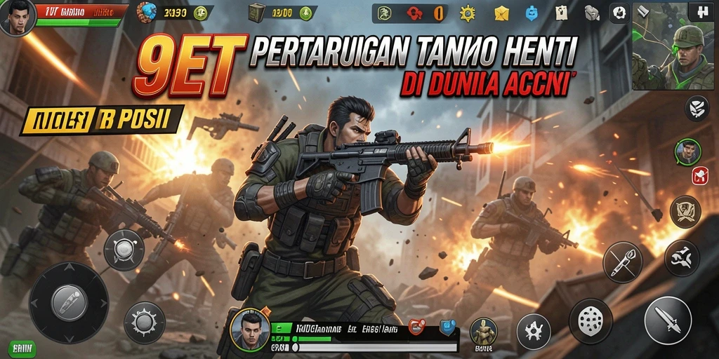 Tampilan gameplay 9ET yang mendebarkan dengan aksi tanpa henti.