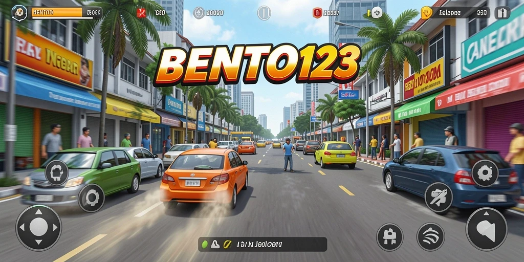 Tampilan gameplay BENTO123 yang penuh aksi dan kecepatan.