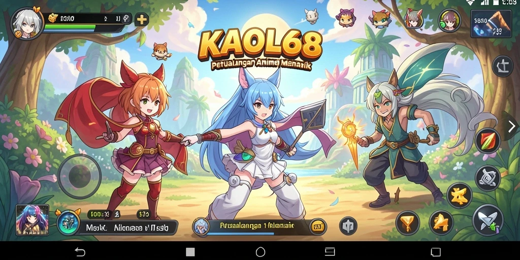 Tampilan gameplay KAOL68 yang penuh aksi dan karakter menawan.