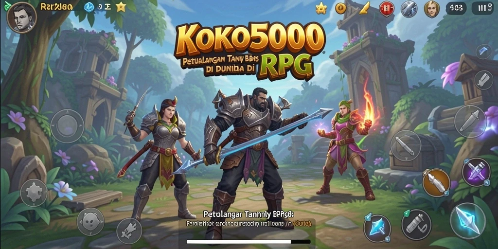Tampilan menarik saat karakter berjuang dalam pertarungan RPG.