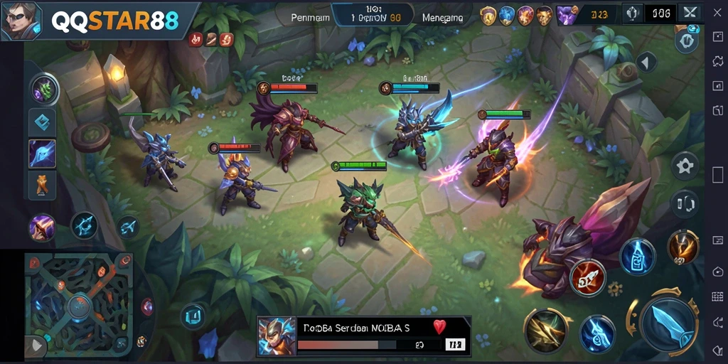 Tampilan gameplay menegangkan dalam QQSTAR88 dengan aksi seru.