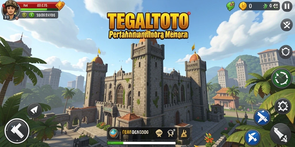 Gameplay TEGALTOTO yang intens dan menantang dalam pertahanan menara.